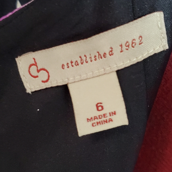 Dress Barn Black and Purple Floral Fit and Flare Cocktail Dress Size 6 - Picture 5 of 6